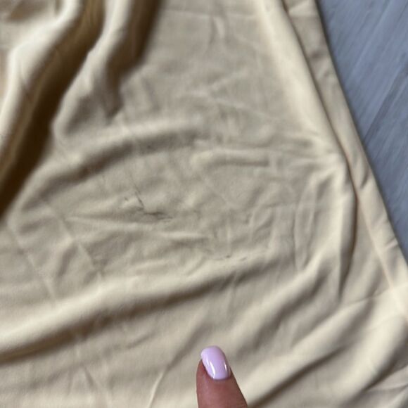 Zara Fitted Midi Dress Yellow L NWT - Picture 4 of 6